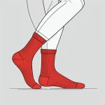 red ankle socks image